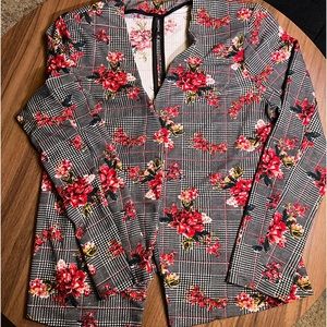 ⚡️5 for $20 Floral Checkered Blazer by Massini size Large